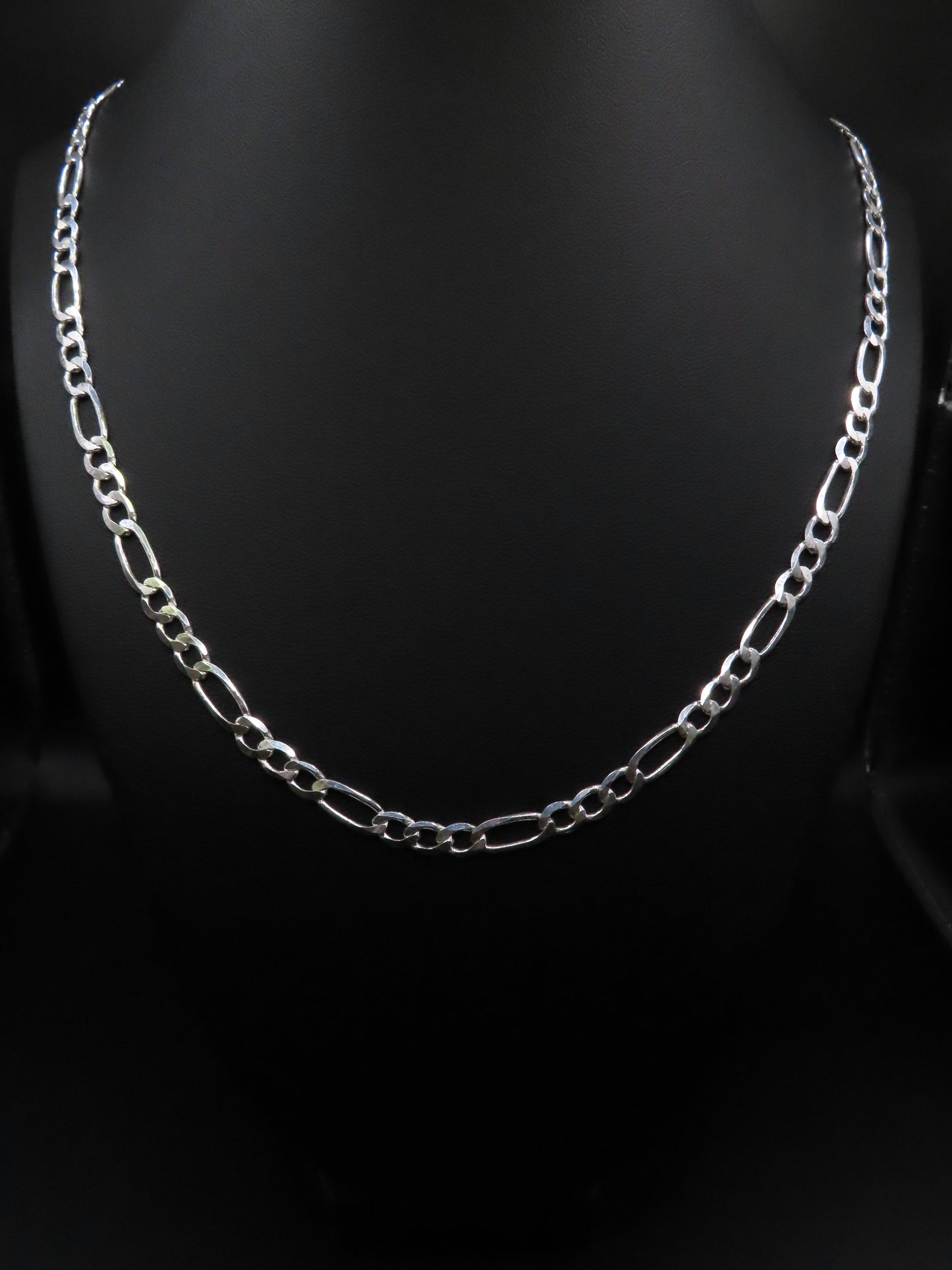 925 silver Figaro chain 25in/5mm