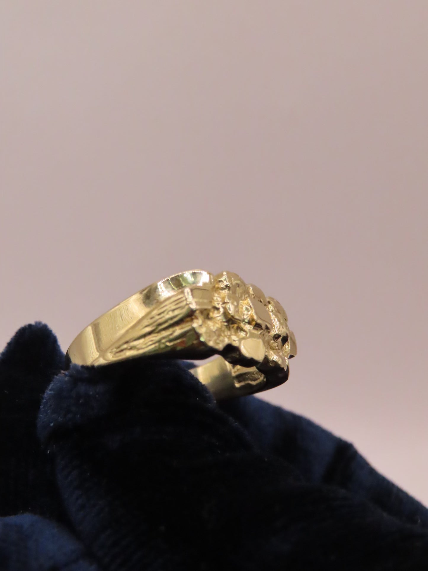14k gold nugget ring size/9.5 (6.67gr)