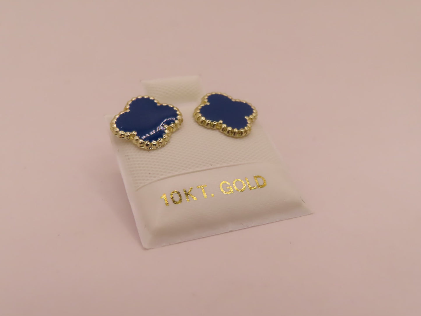 10k Gold blue clover