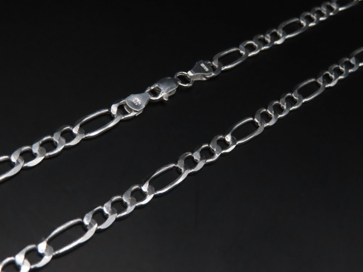 925 silver Figaro chain 27in/5mm
