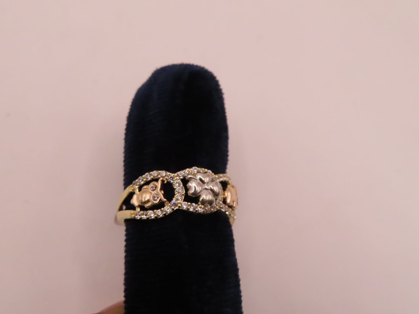 14k Gold Lucky Ring (Yellow, Pink, White)