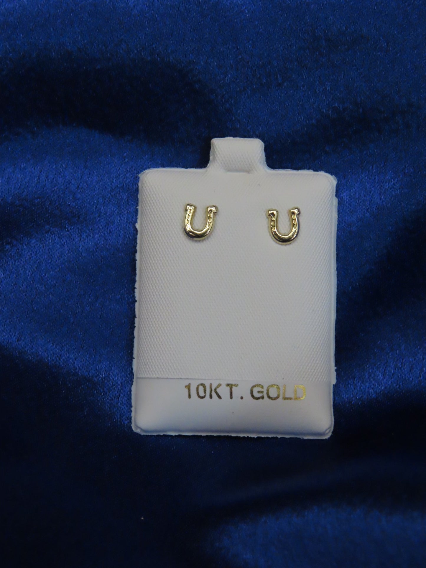 Horseshoe 10k gold stud earrings