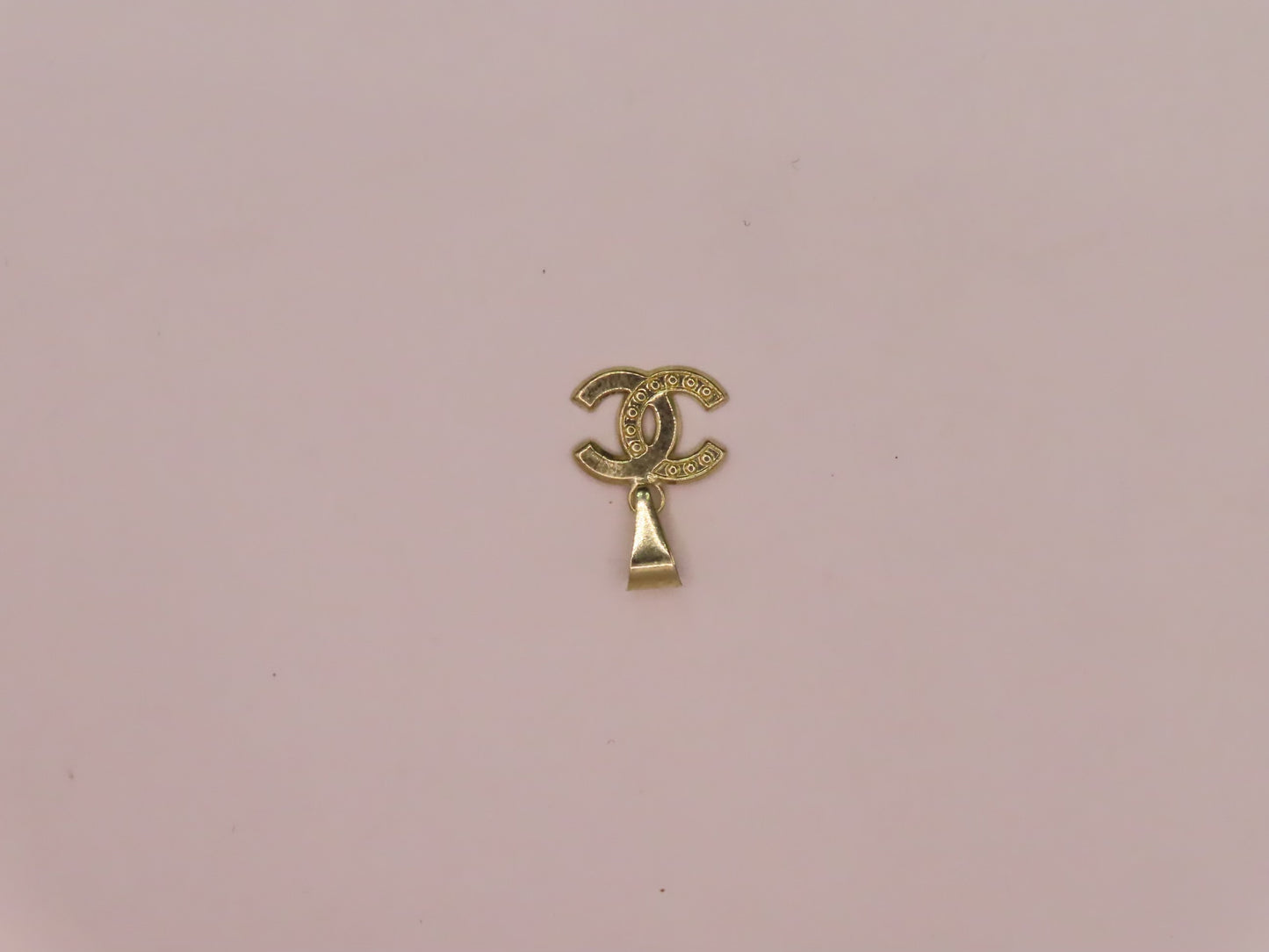 10k Gold cc mini pendant