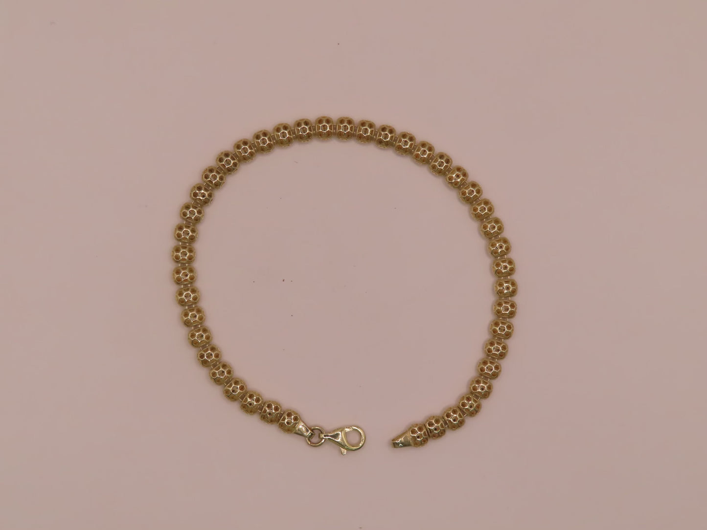 10k gold bracelet w/cz 7.6in/5mm