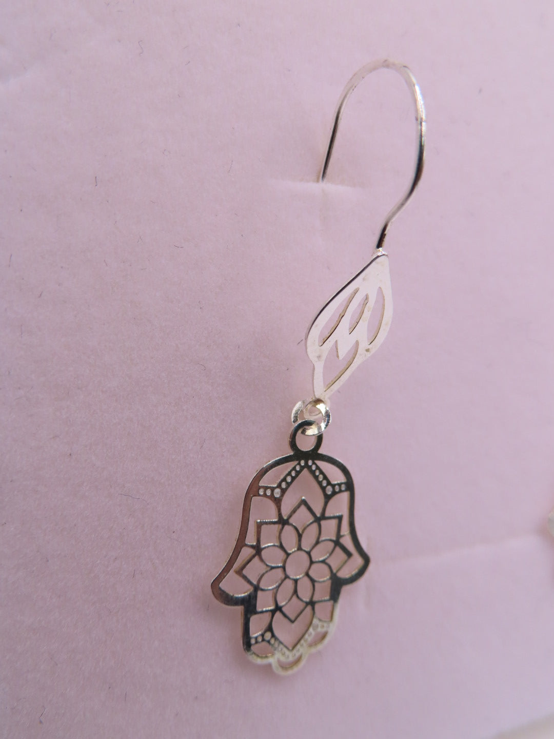 925 silver hamsa earrings