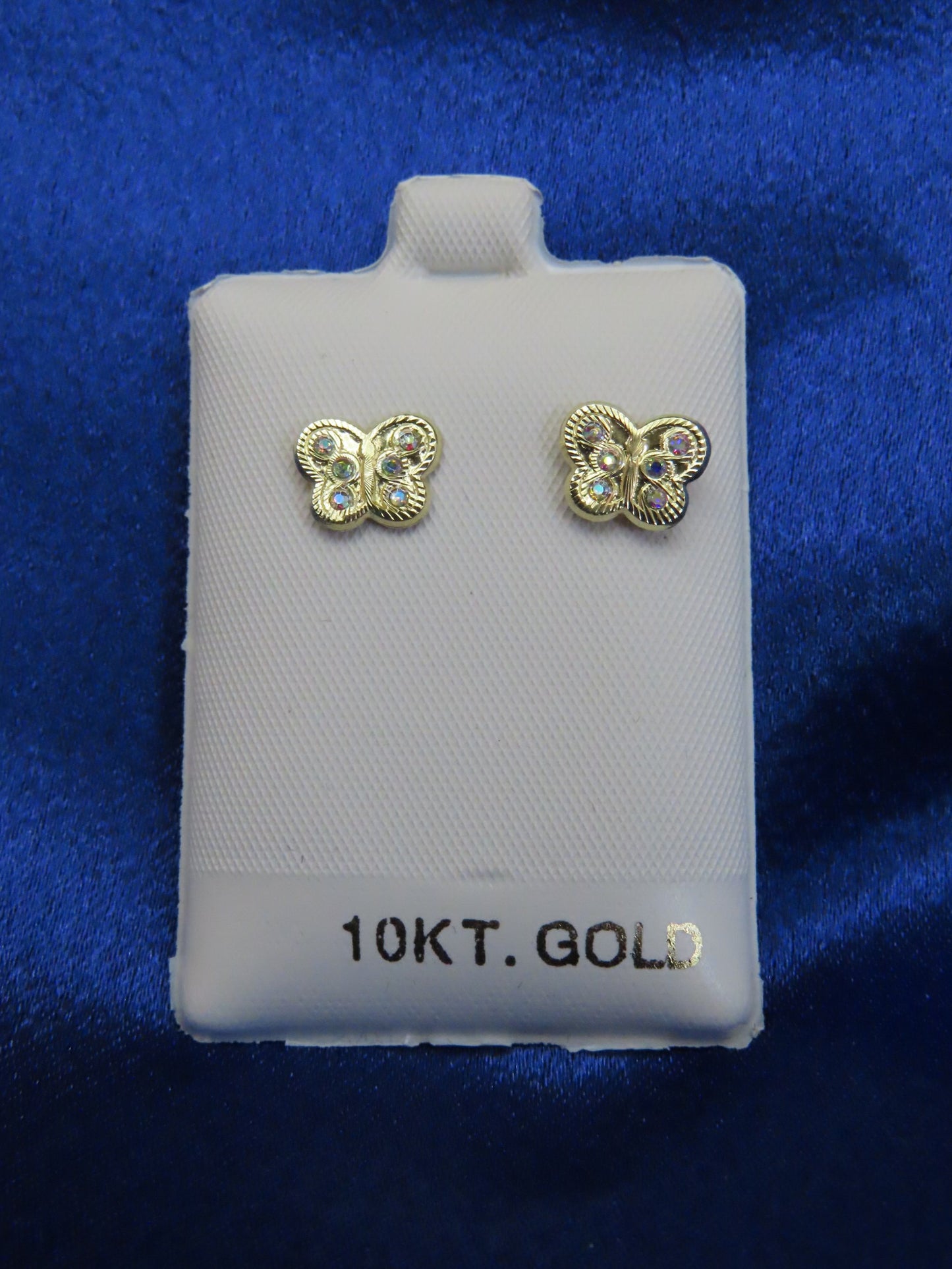 Butterfly 10k gold stud earrings
