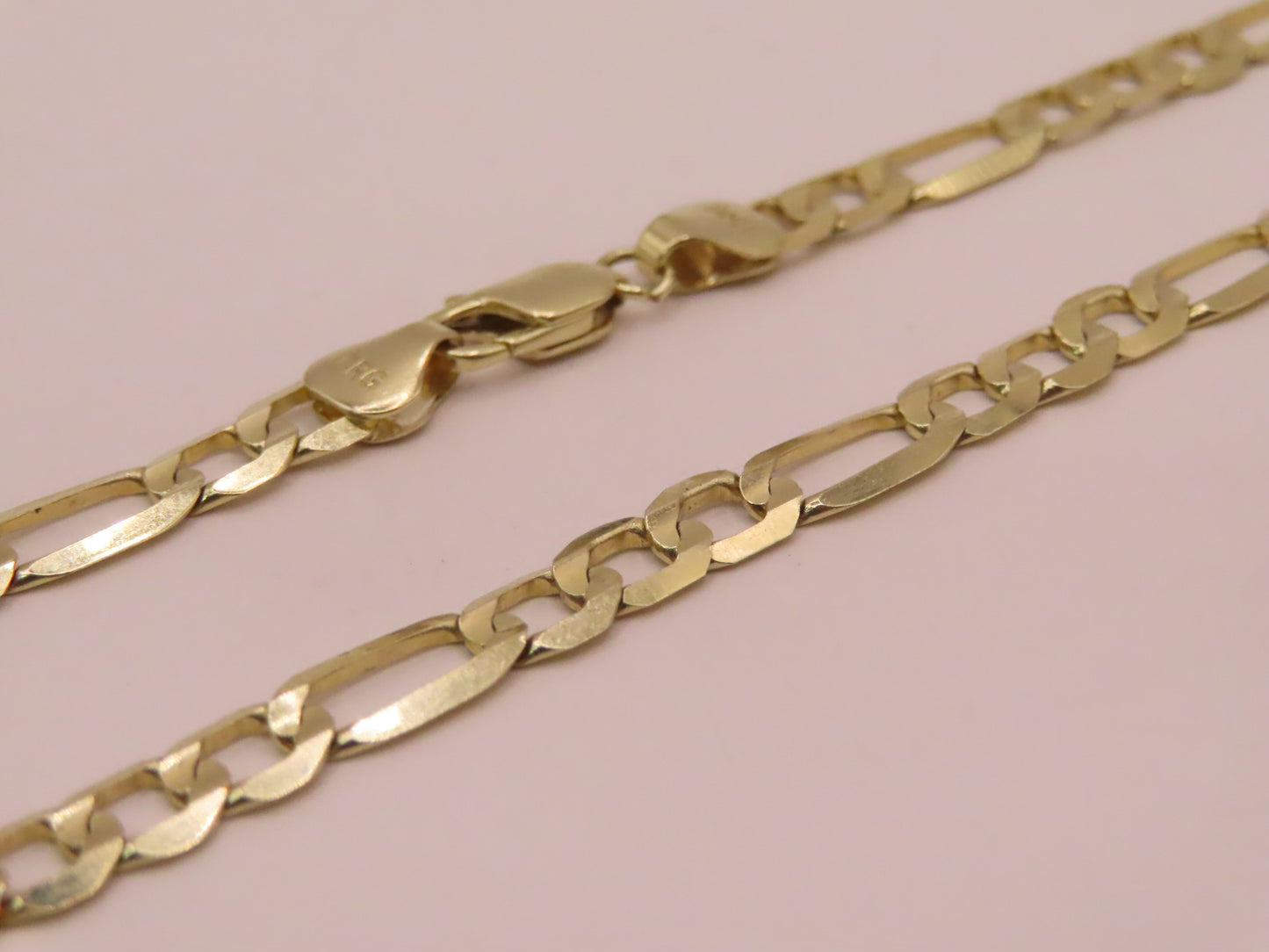 14k Gold Figaro solid chain 28in/5mm