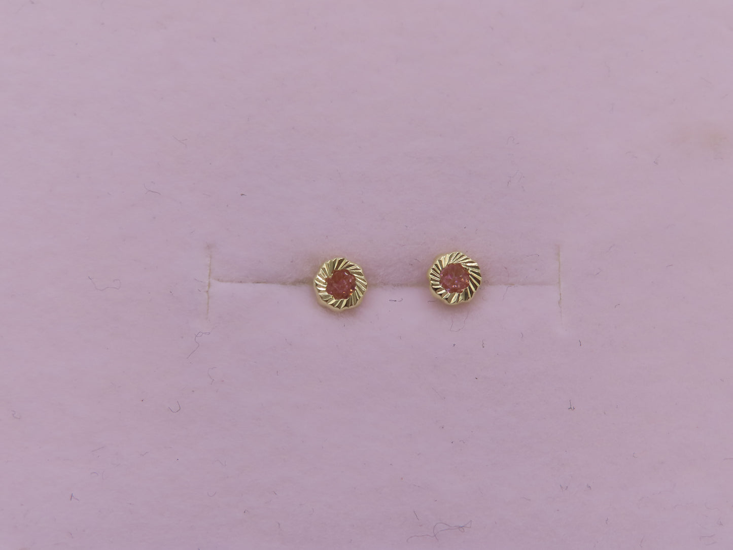 10k Gold pink Earrings