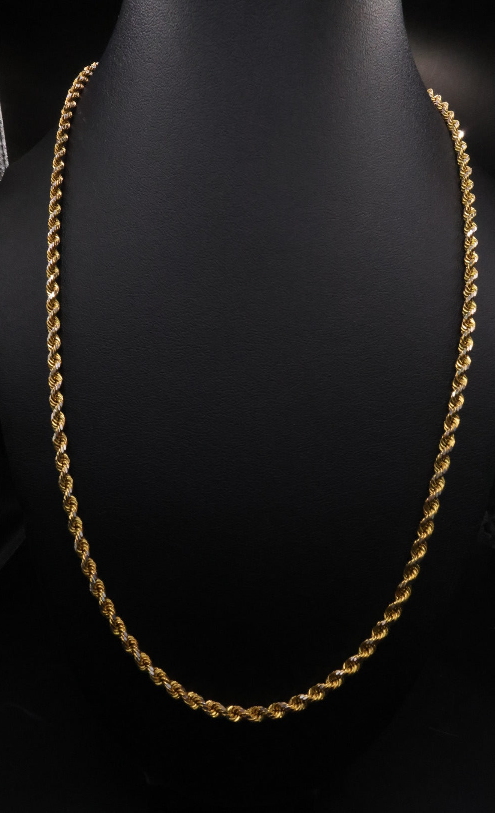 10k gold semi-hollow rope chain 21.5in/3mm (8.69gr)