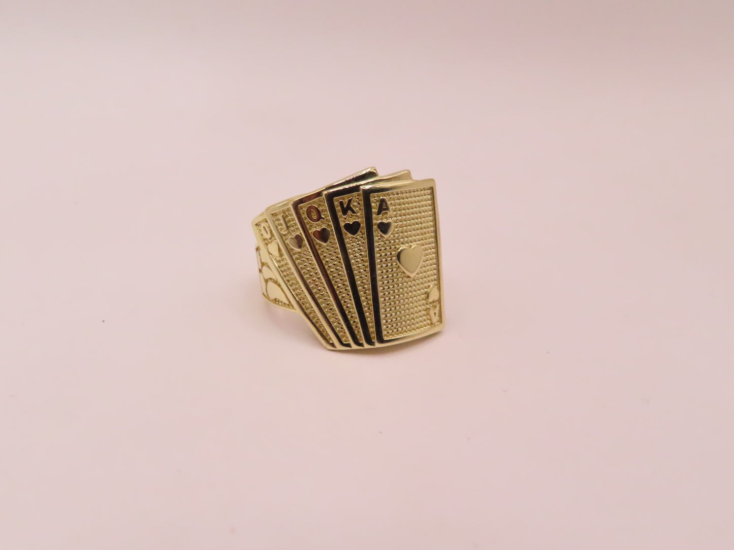 14k gold deck of cards ring size /10 (9.93gr)