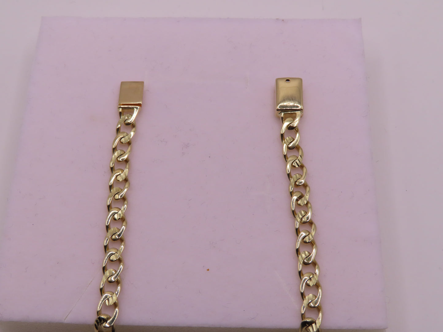 10k Gold diamond cut Cuban bracelet 7.5in/5mm(10.59g)