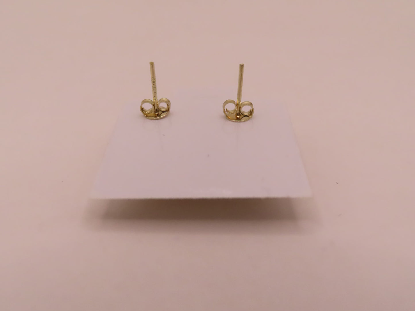 10k gold square frame zirconia earrings