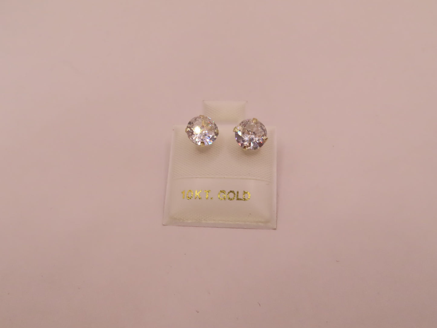 10k Gold medium zirconia earrings