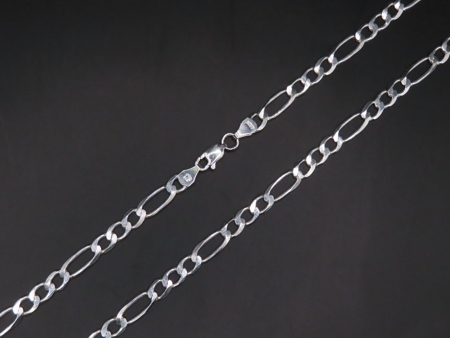 925 silver Figaro chain 27in/5mm