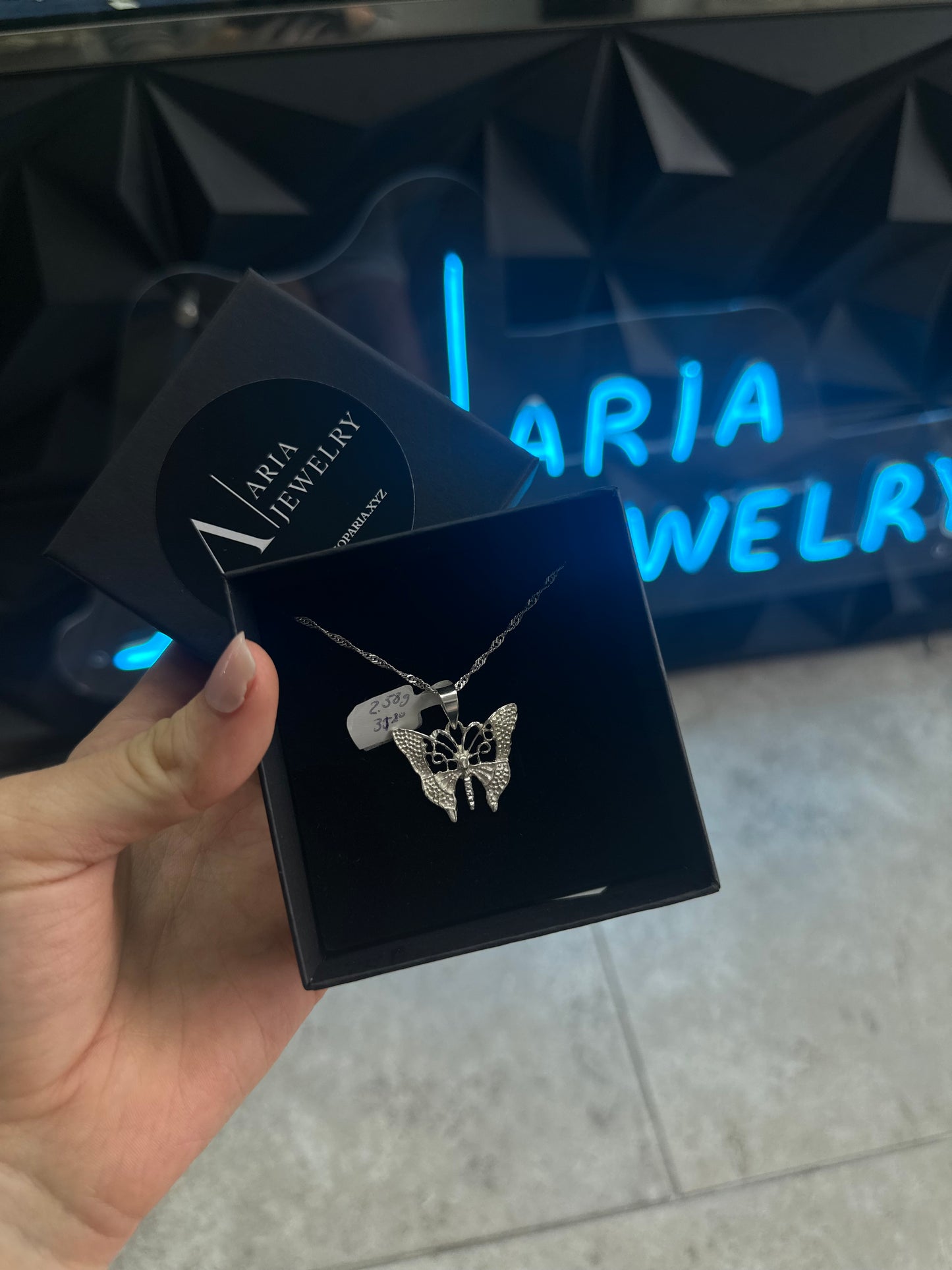 925 silver butterfly set