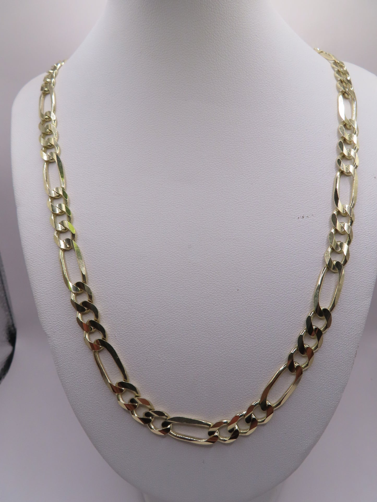 10k Gold Solid Figaro Chain 25.5in/6mm(40.03g)