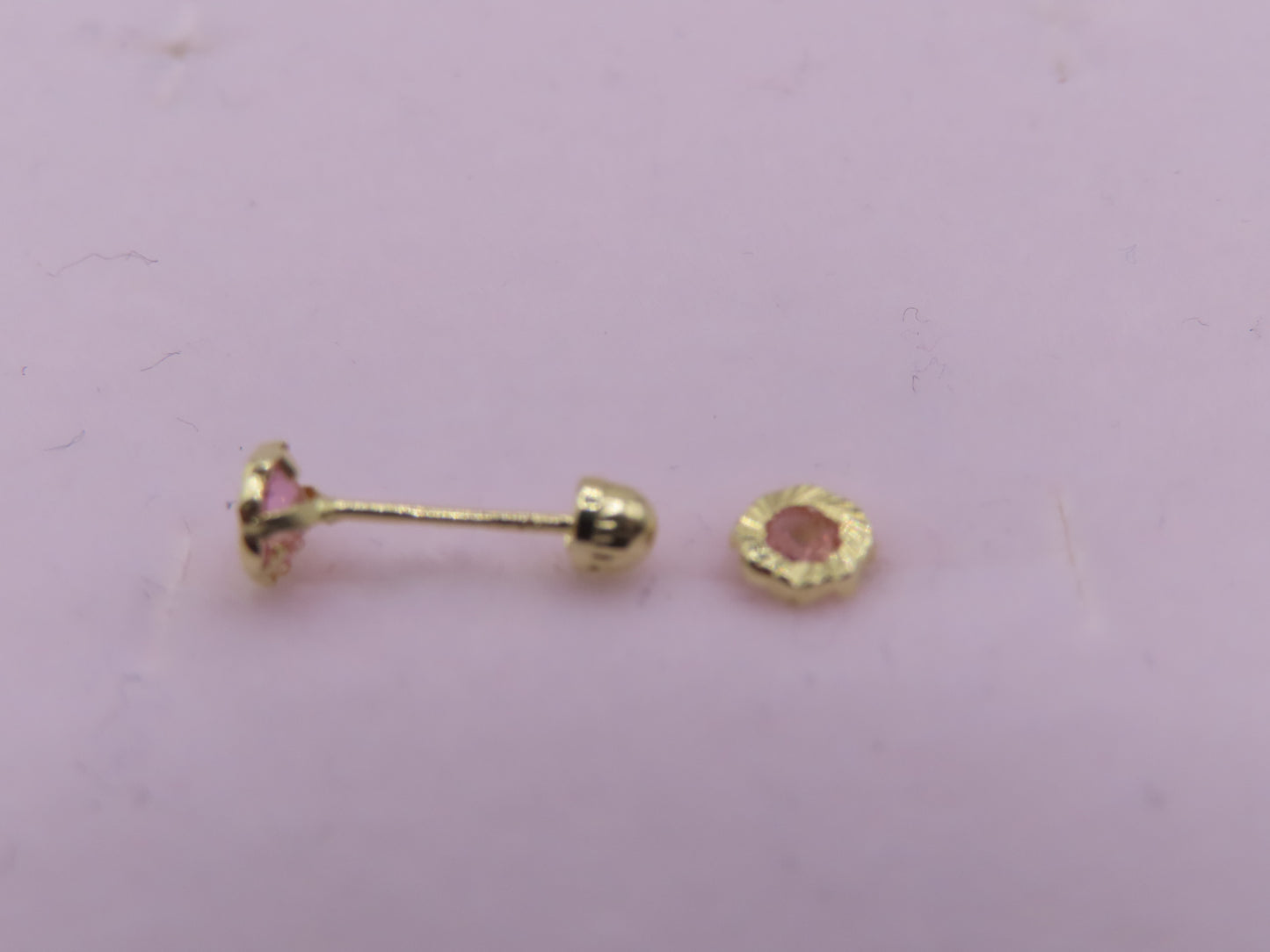 10k Gold pink Earrings