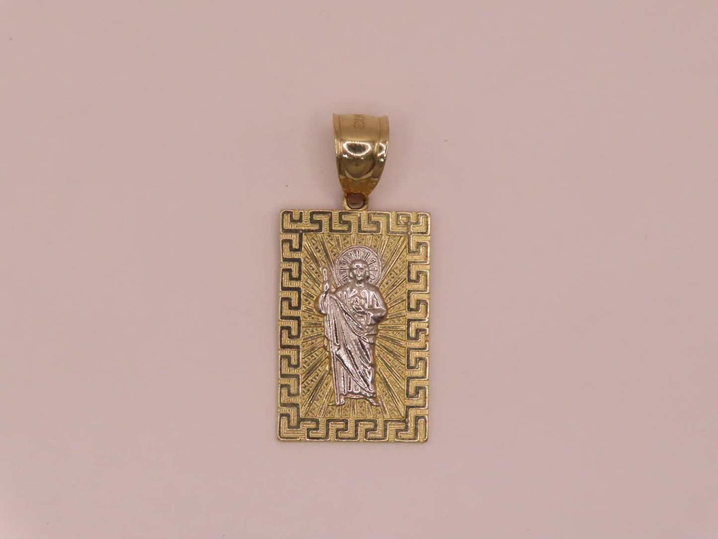 14k Gold San Judas Pendant 1.5in