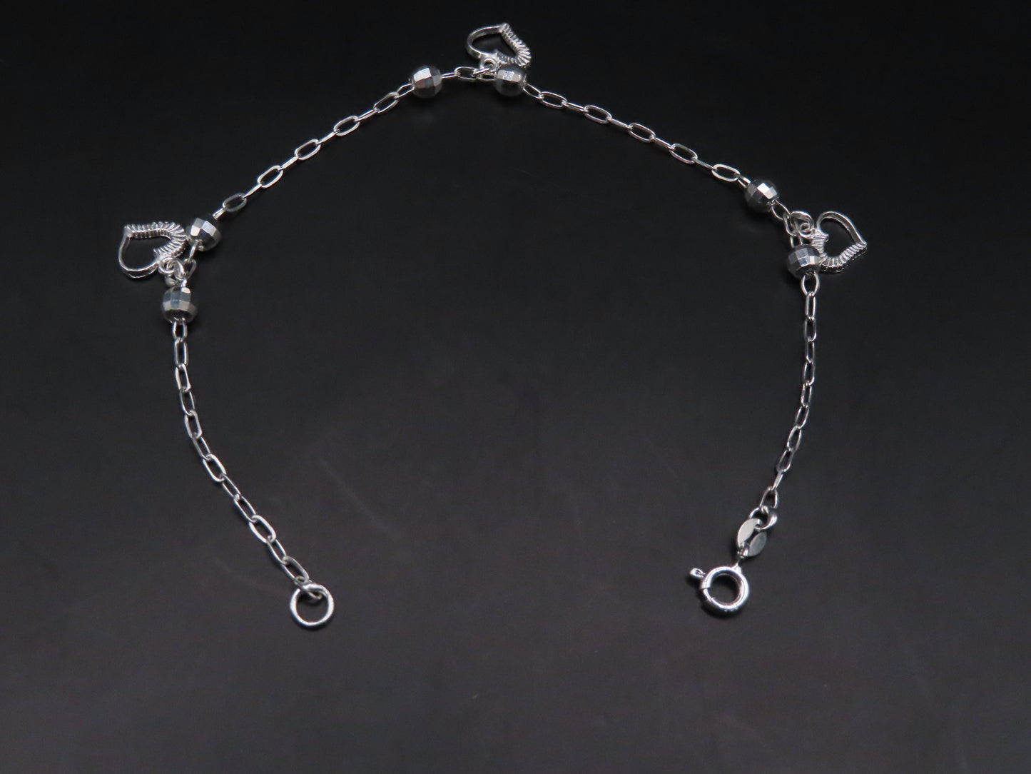 925 silver hearts bracelet