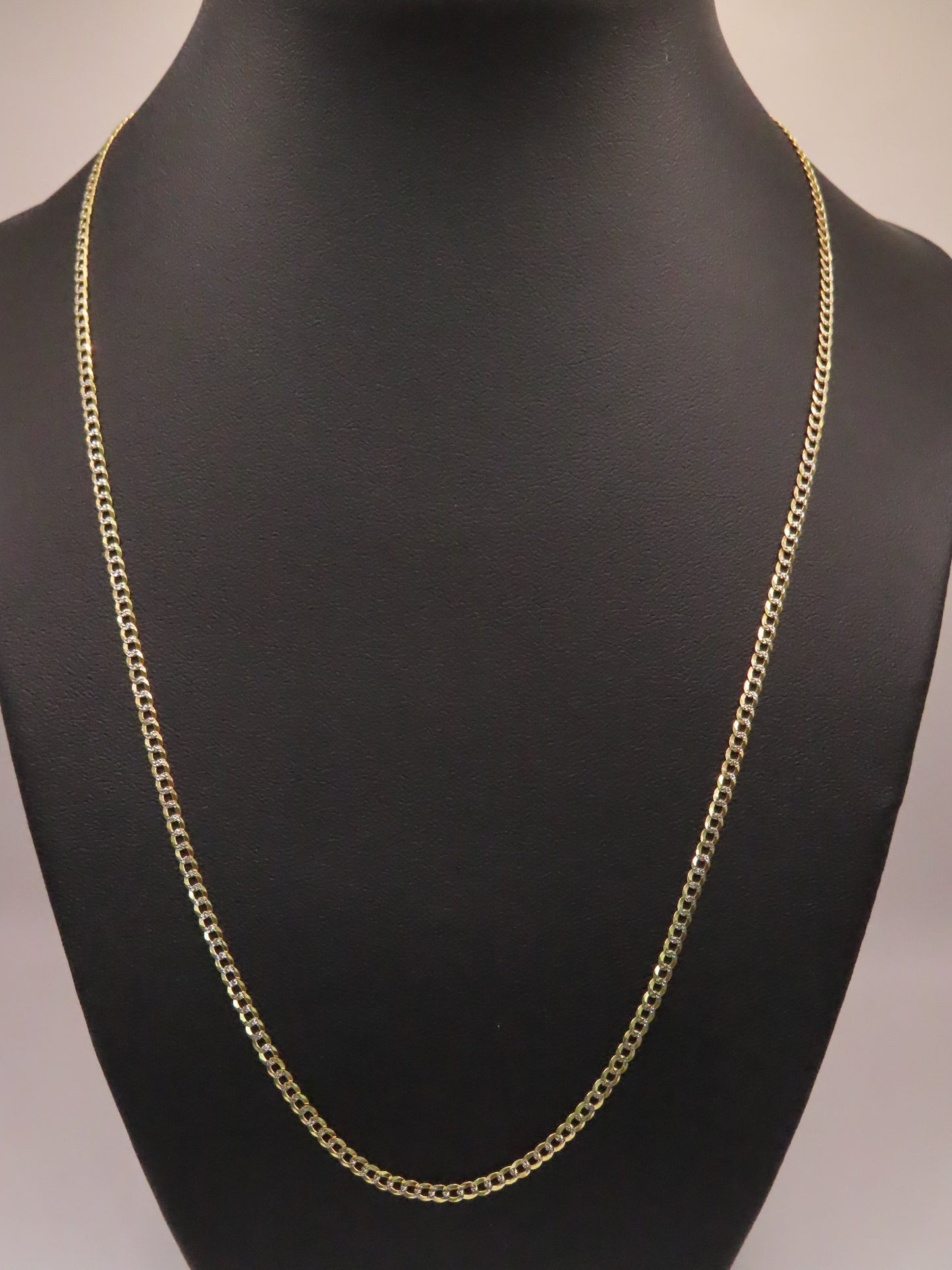 14k Gold Diamond Cut Cuban chain 20in/2mm