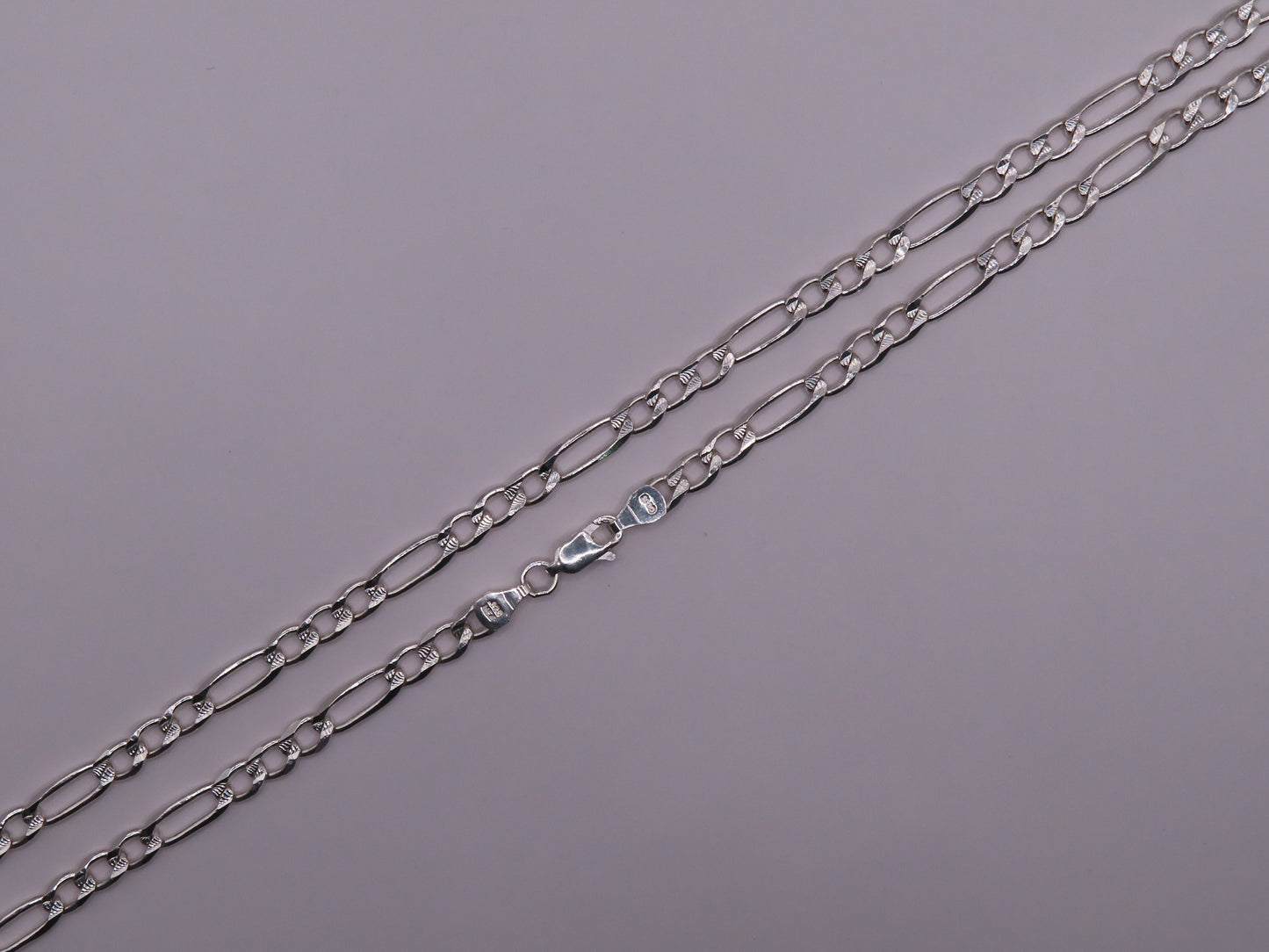 Diamond Cut Figaro Chain 27.5in/5mm