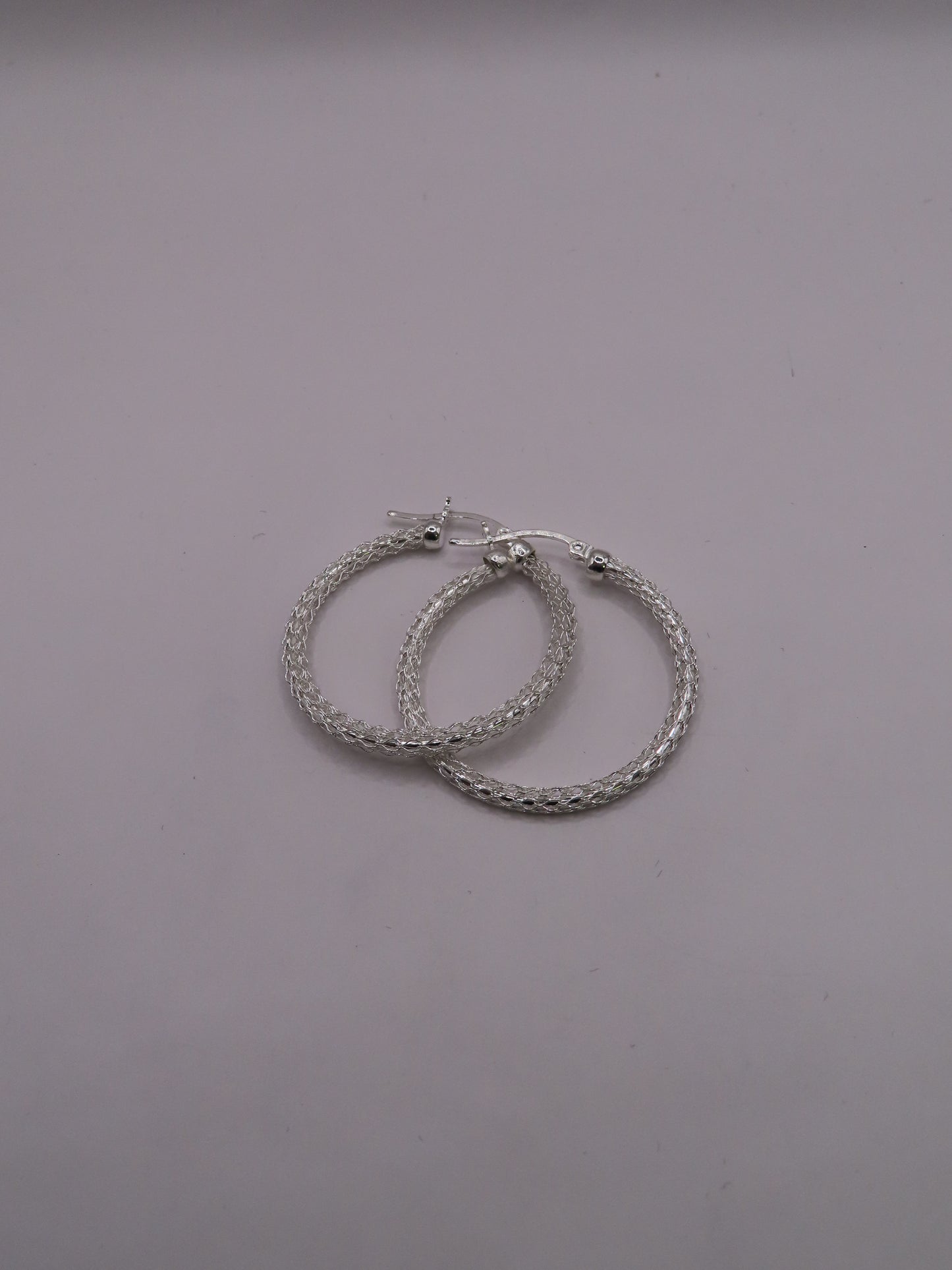 925 Silver Earings shiny hoops