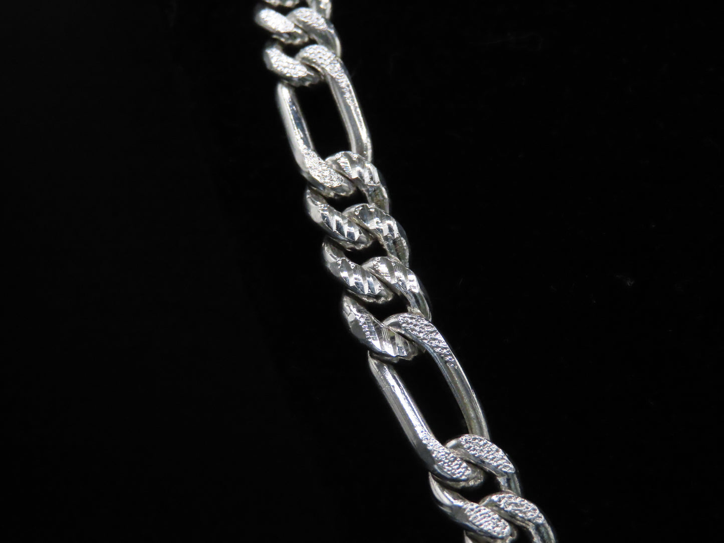 FIGARO CHAIN DIAMOND CUT 26in/8mm