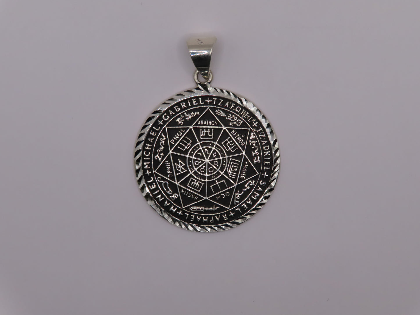 7 ARCHANGELS black pendant 4.5cm