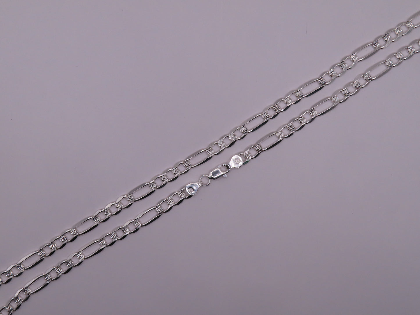 Diamond Cut Figaro Chain 27in/4mm