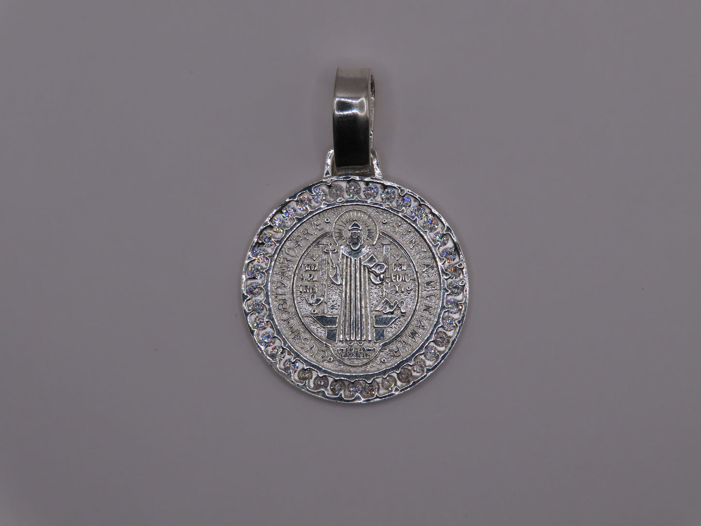 San Benito w/CZ pendant 5cm/3.4cm