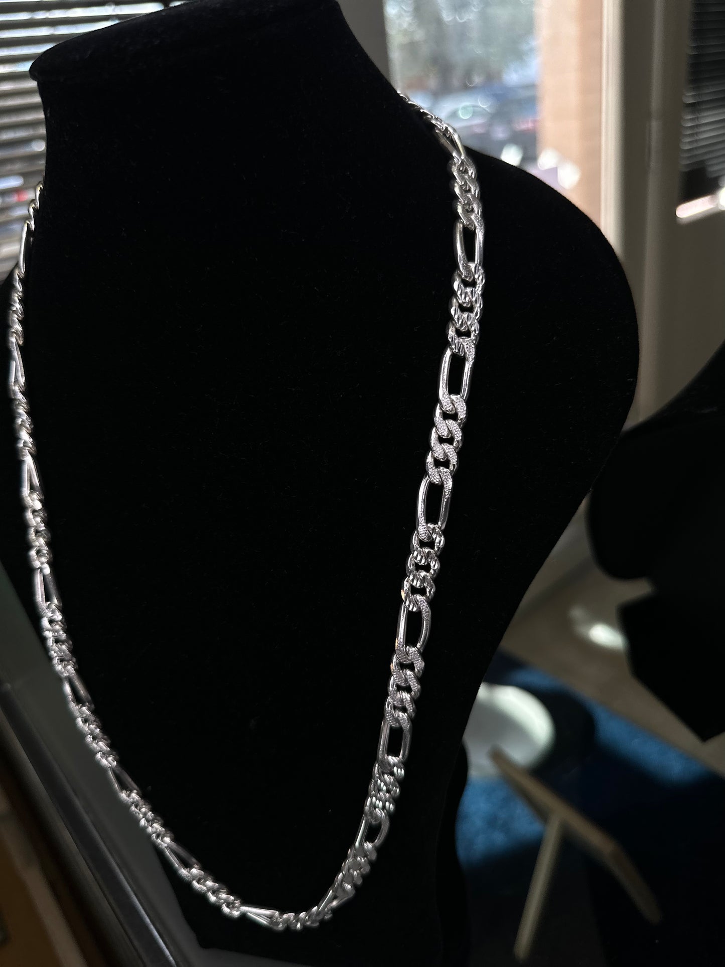 FIGARO CHAIN DIAMOND CUT 26in/8mm