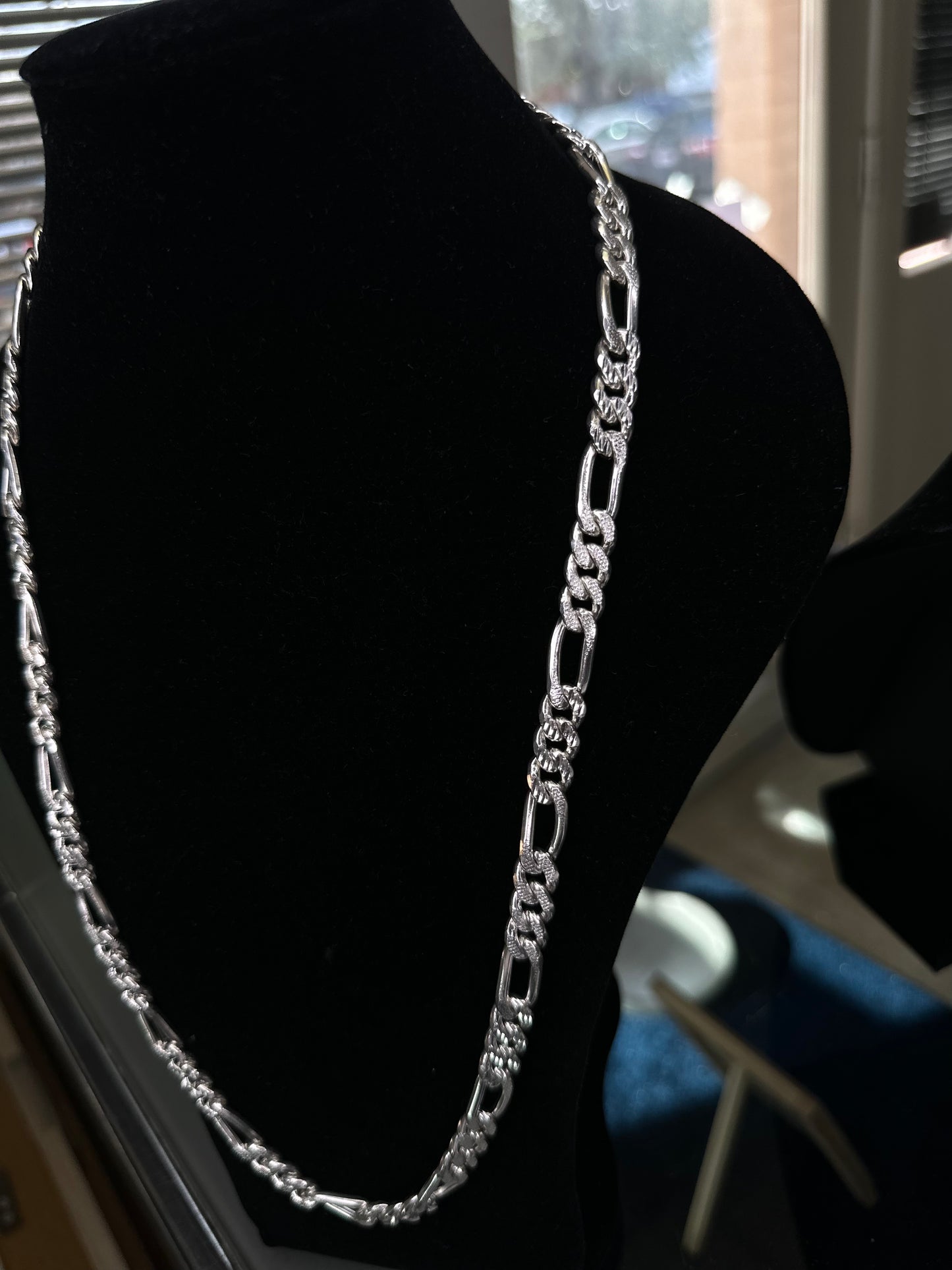 FIGARO CHAIN DIAMOND CUT 26in/8mm