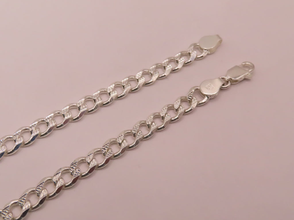 925 diamond cut Cuban chain 8in/8mm