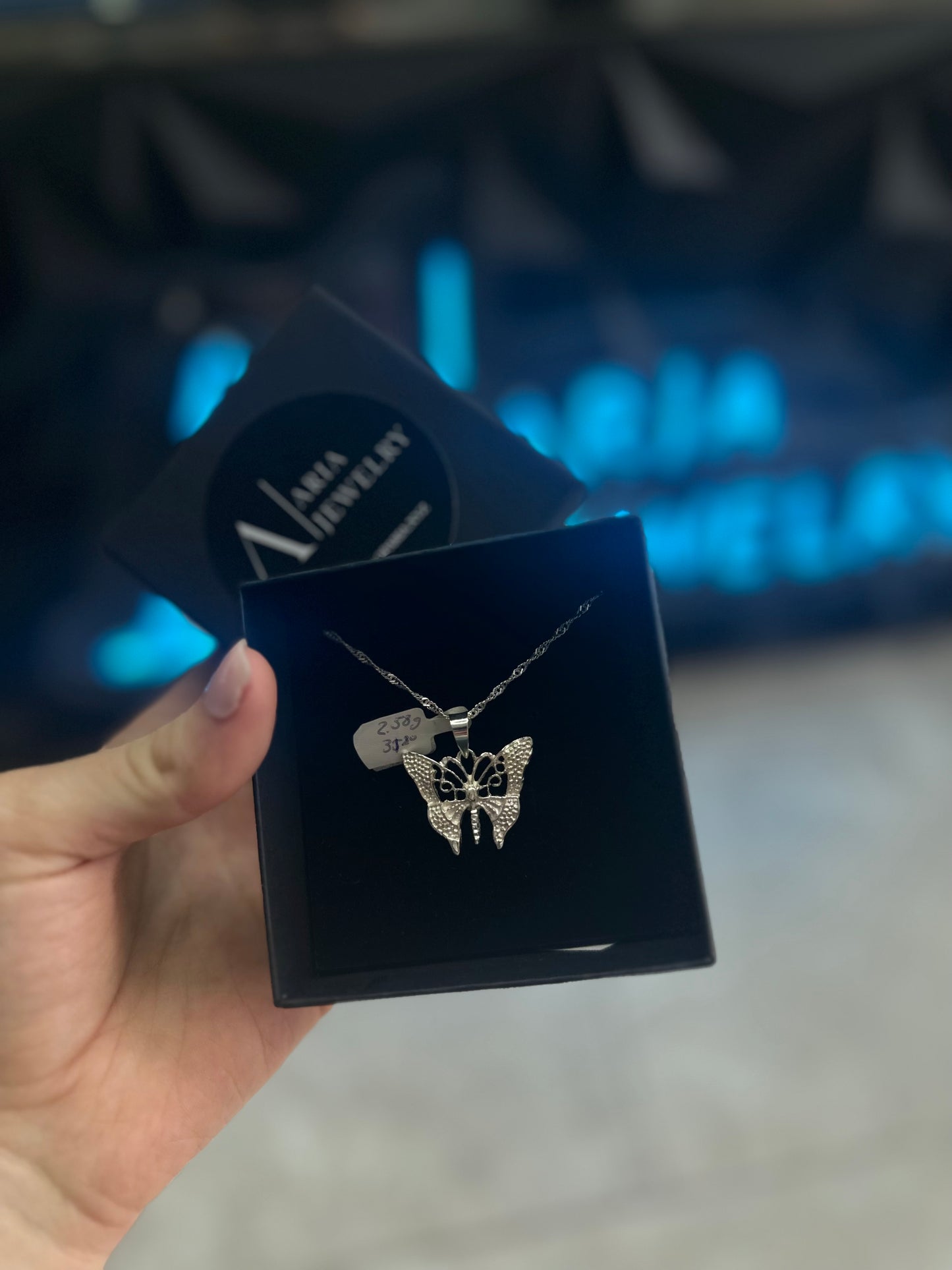 925 silver butterfly set