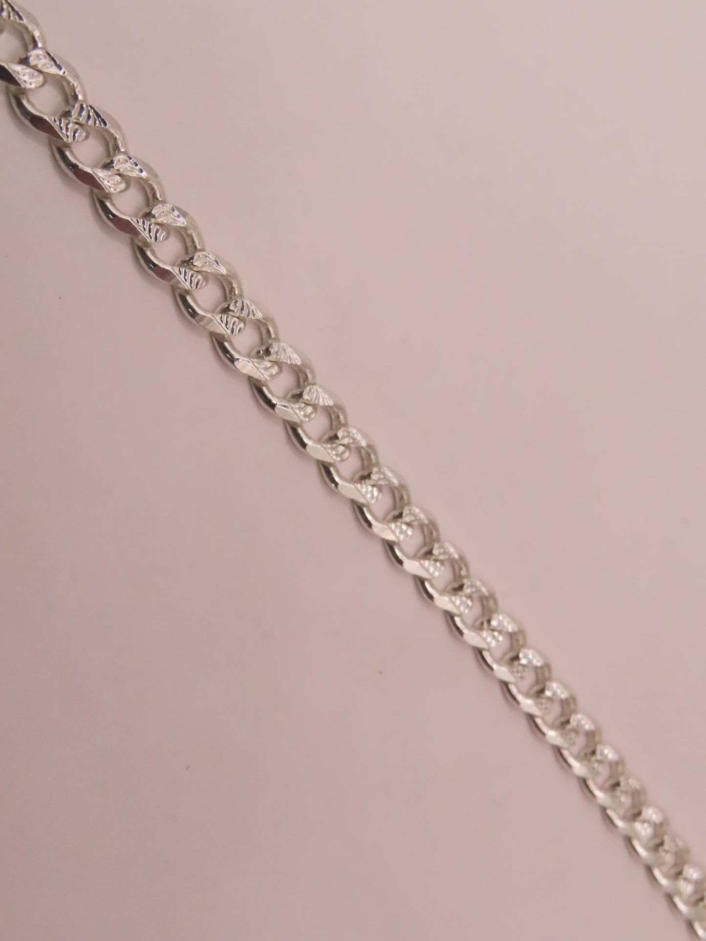 925 diamond cut Cuban chain 8in/6mm