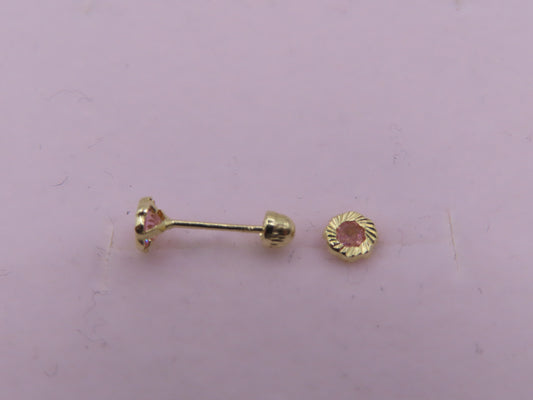 10k Gold pink Earrings