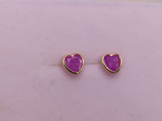 10k Gold Heart Earrings