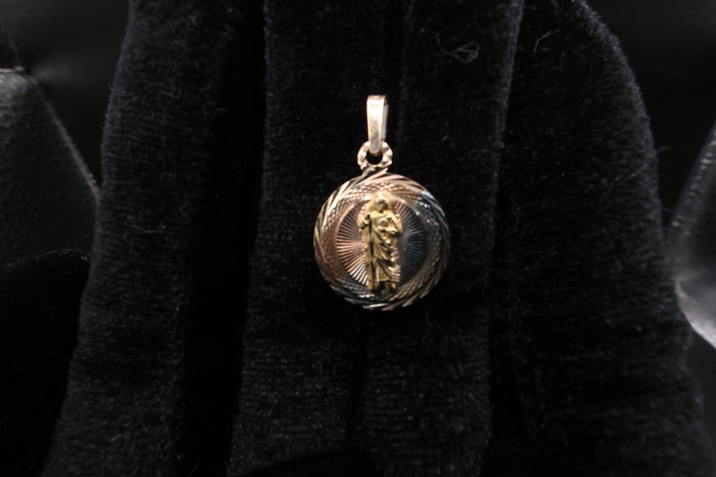 San judas pendant 10k gold