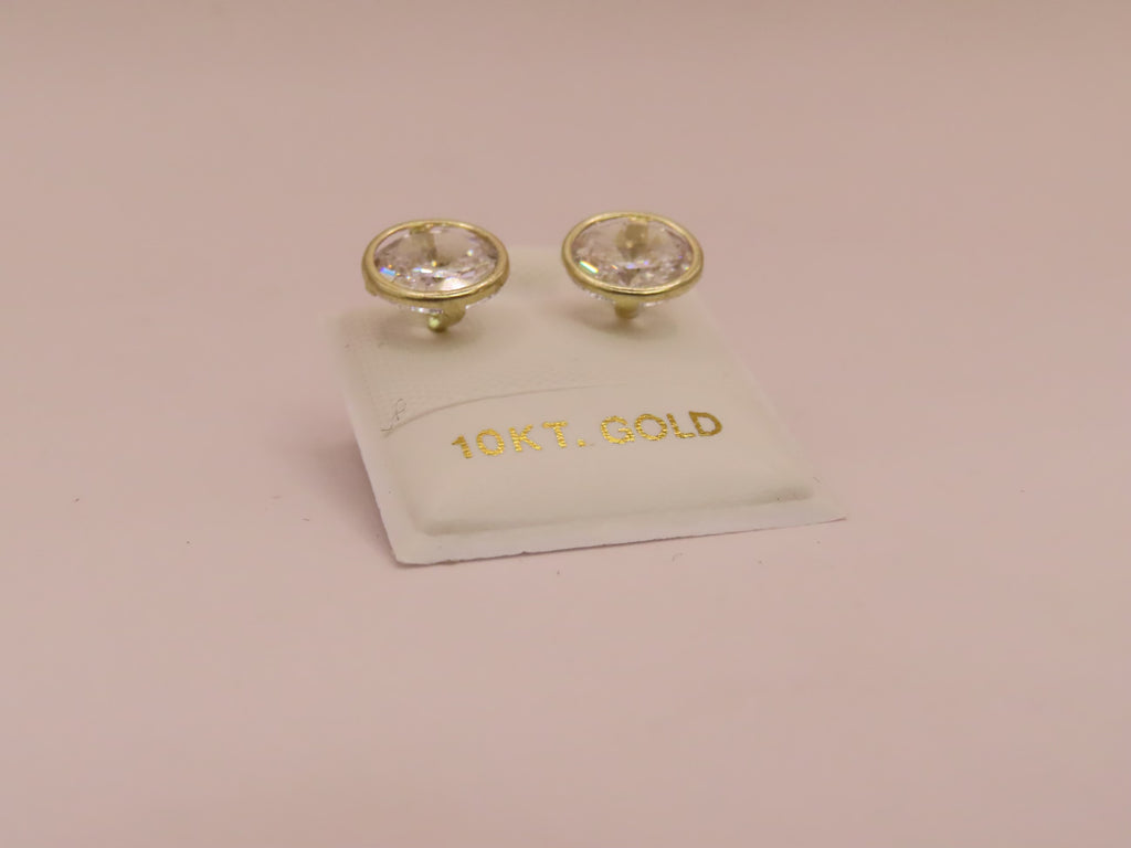 10k gold earrings round frame earrings
