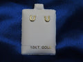 Horseshoe 10k gold stud earrings