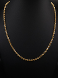 10k gold hollow rope chain 18in/3mm (7.25gr)