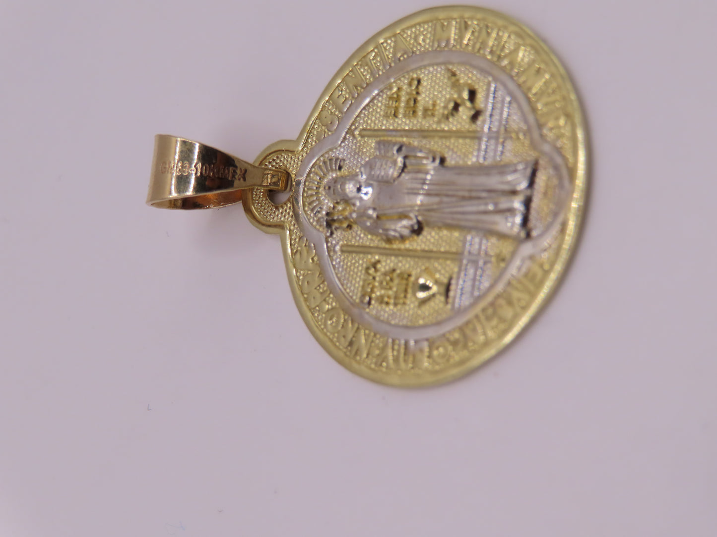 10k Gold San Benito Pendant 1.5in  (5.23g)