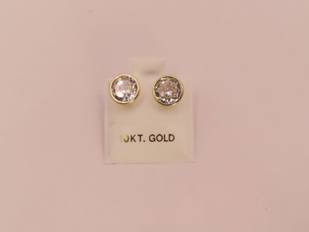 10k gold earrings round frame earrings
