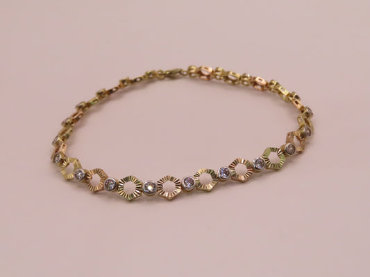 14k 3tones Gold bracelet