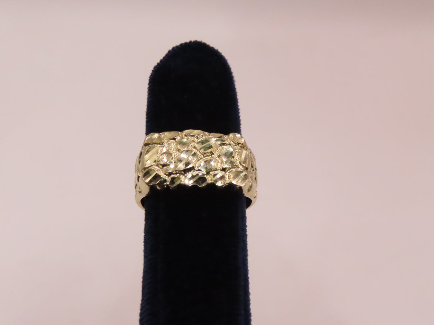 14k gold nugget ring size/9.5 (6.67gr)