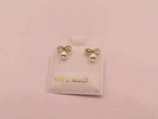 10k Gold mini bows earrings