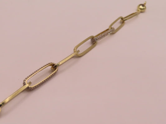 14k Gold bracelet 7in