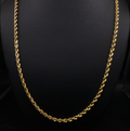10k gold semi-hollow rope chain 21.5in/3mm (8.69gr)