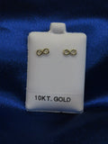 Infinite 10k gold stud earrings