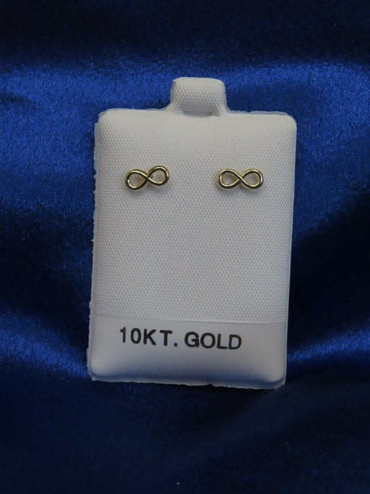 Infinite 10k gold stud earrings